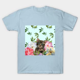 Kitten in flowers T-Shirt